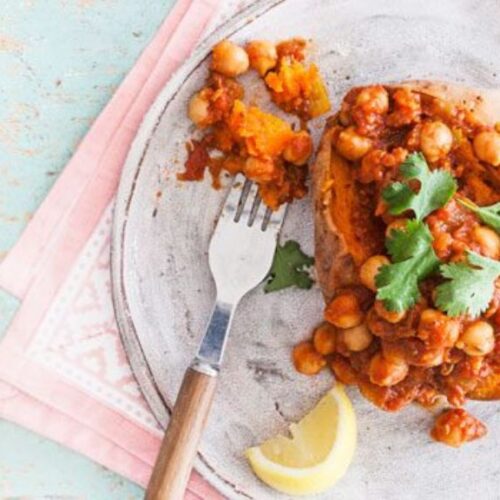 Vegan Chickpea Curry Jacket Potatoes Recipe