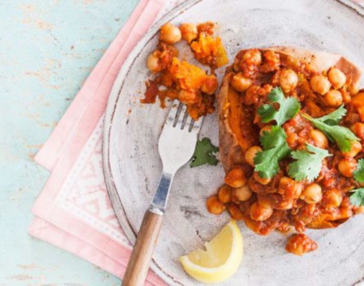 Vegan Chickpea Curry Jacket Potatoes Recipe