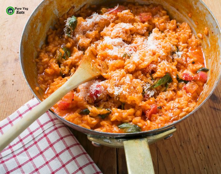 Instant Pot Tomato Basil Risotto Vegetarian Recipes